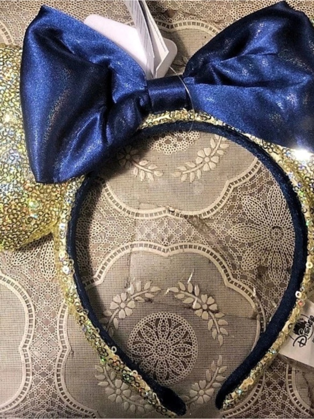Disney Cinderella 70th Anniversary Sequined Minnie Mouse Ear Headband Minnie